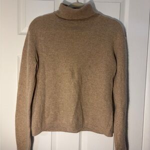 Cozy Women's Mock Neck Sweater in Light Brown